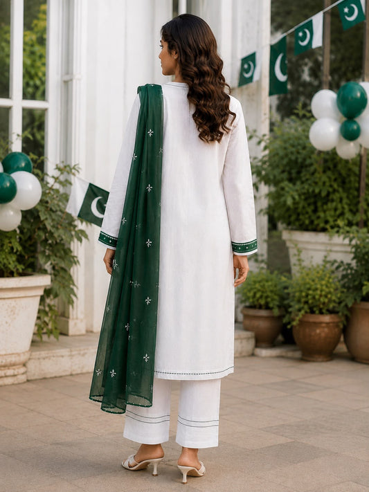 Pearl & Emerald Crescent 3-Piece Set