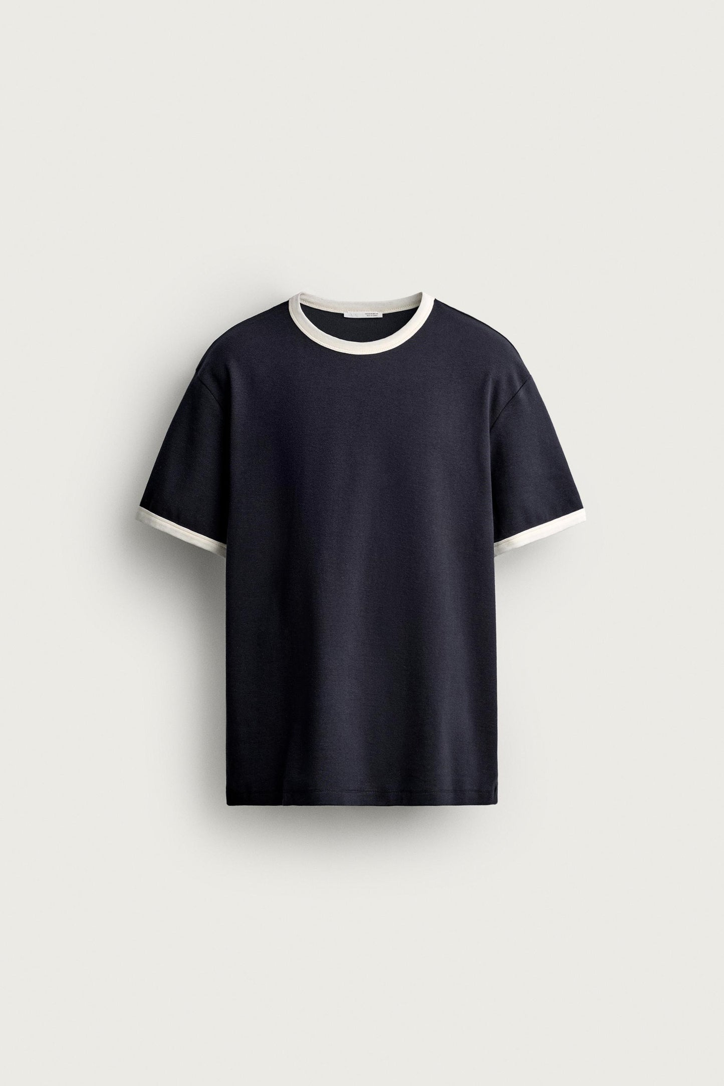 RINGER BASIC CONTRAST RIBBED T-SHIRT