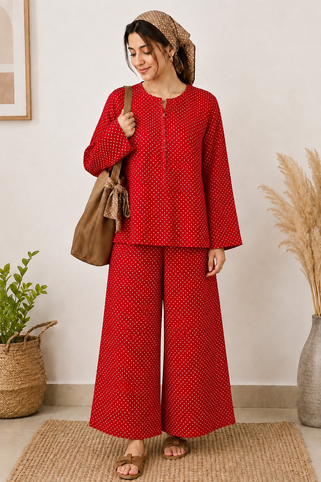 Red Polka Dot Co-ord Set