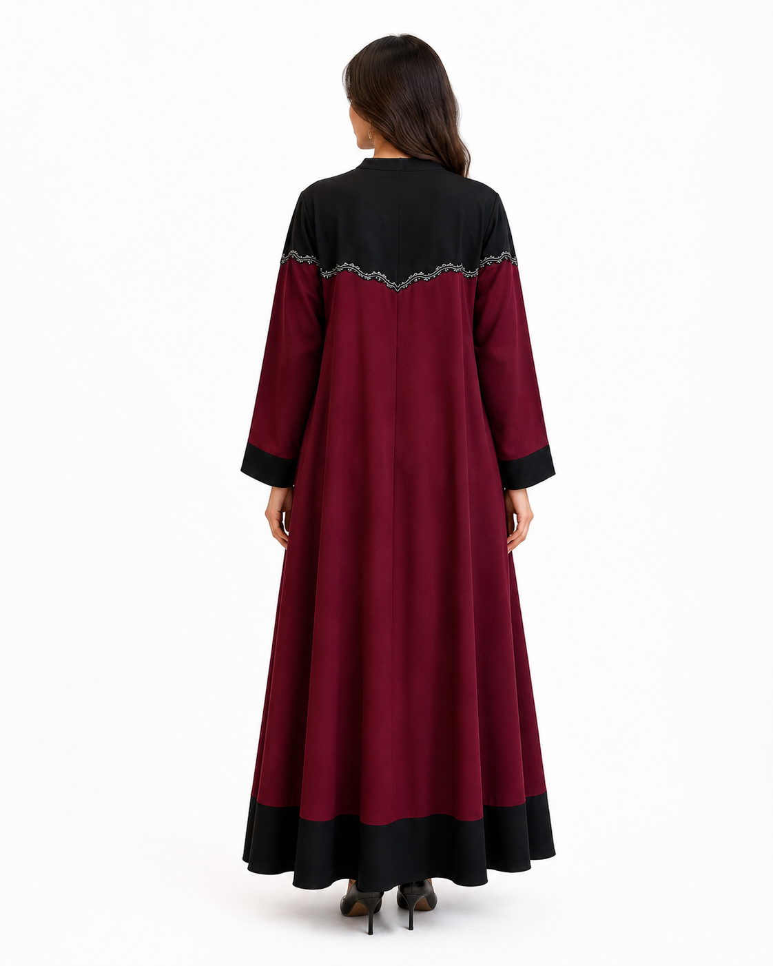 Maroon frock front view