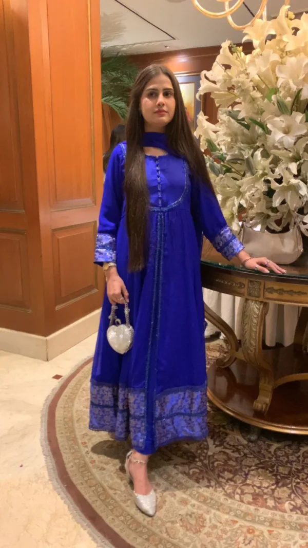 Royal Blue Anarkali Grace - Image 3