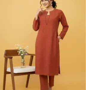 Rust Brown 2-Piece Solid Suit